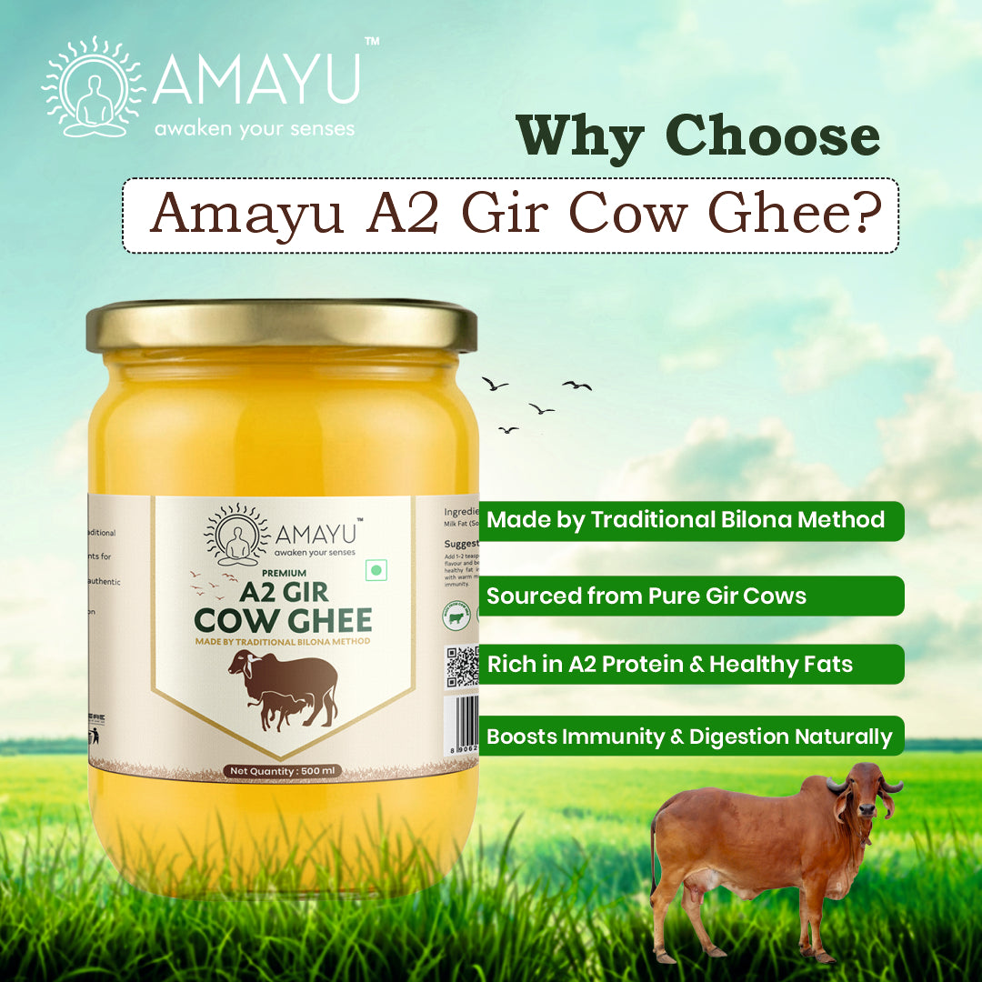 Amayu Premium A2 Gir Cow Ghee 500ML