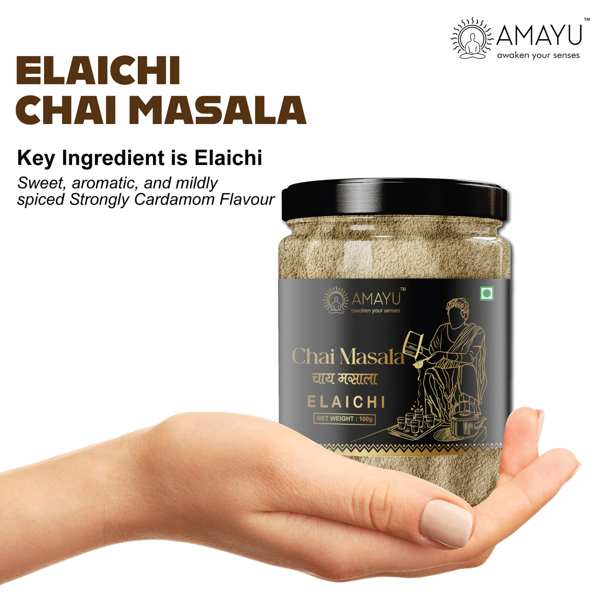 AMAYU Elaichi Chai Masala 100G