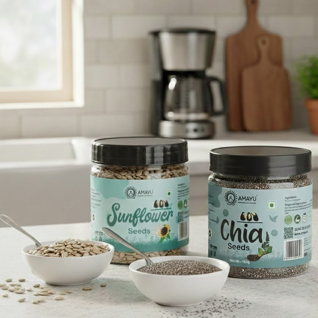 AMAYU Chia Seeds And Sunflower Seeds Combo
