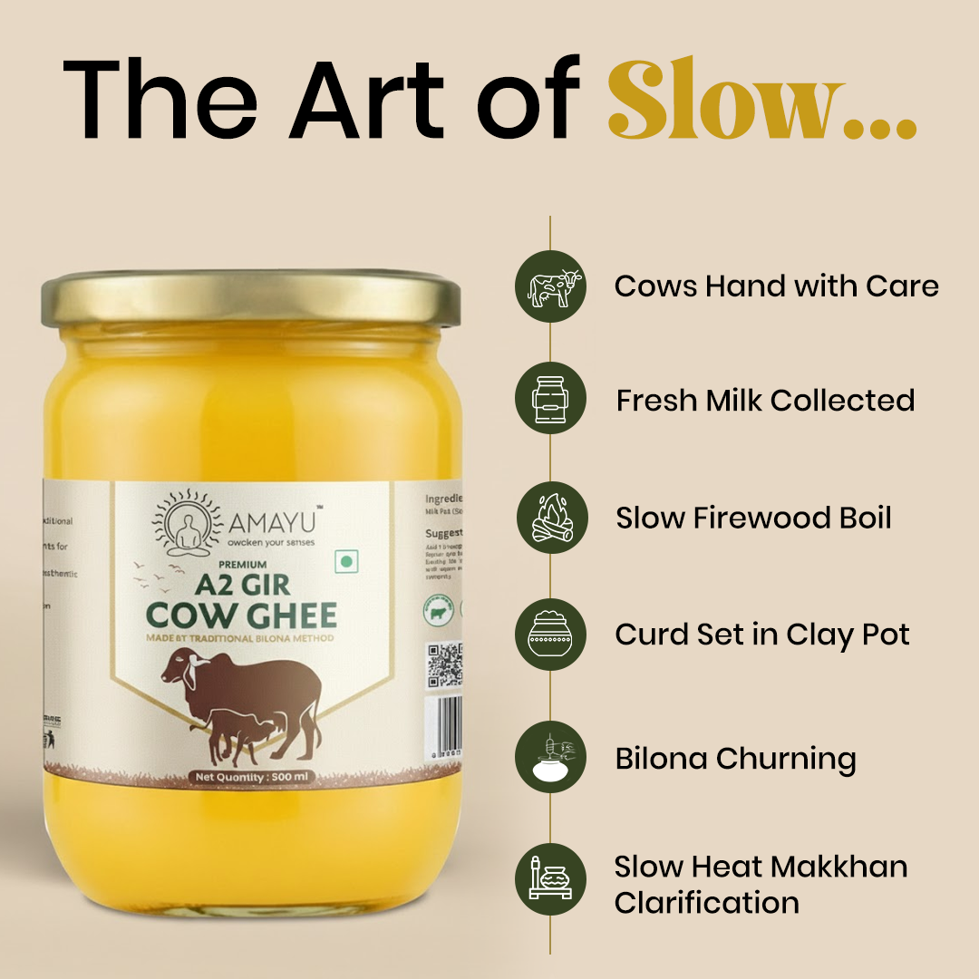 Amayu Premium A2 Gir Cow Ghee 500ML