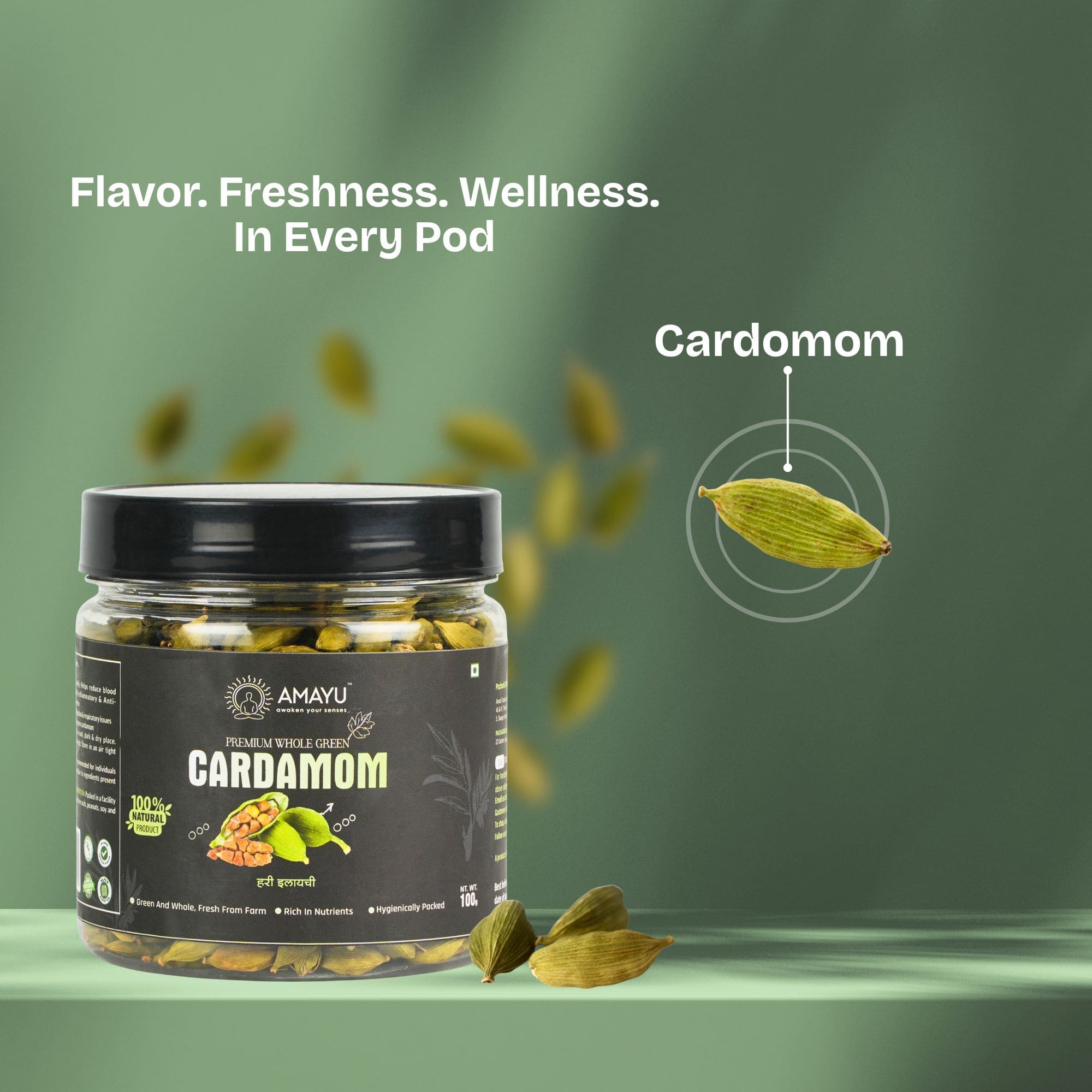 AMAYU Whole Cardamom
