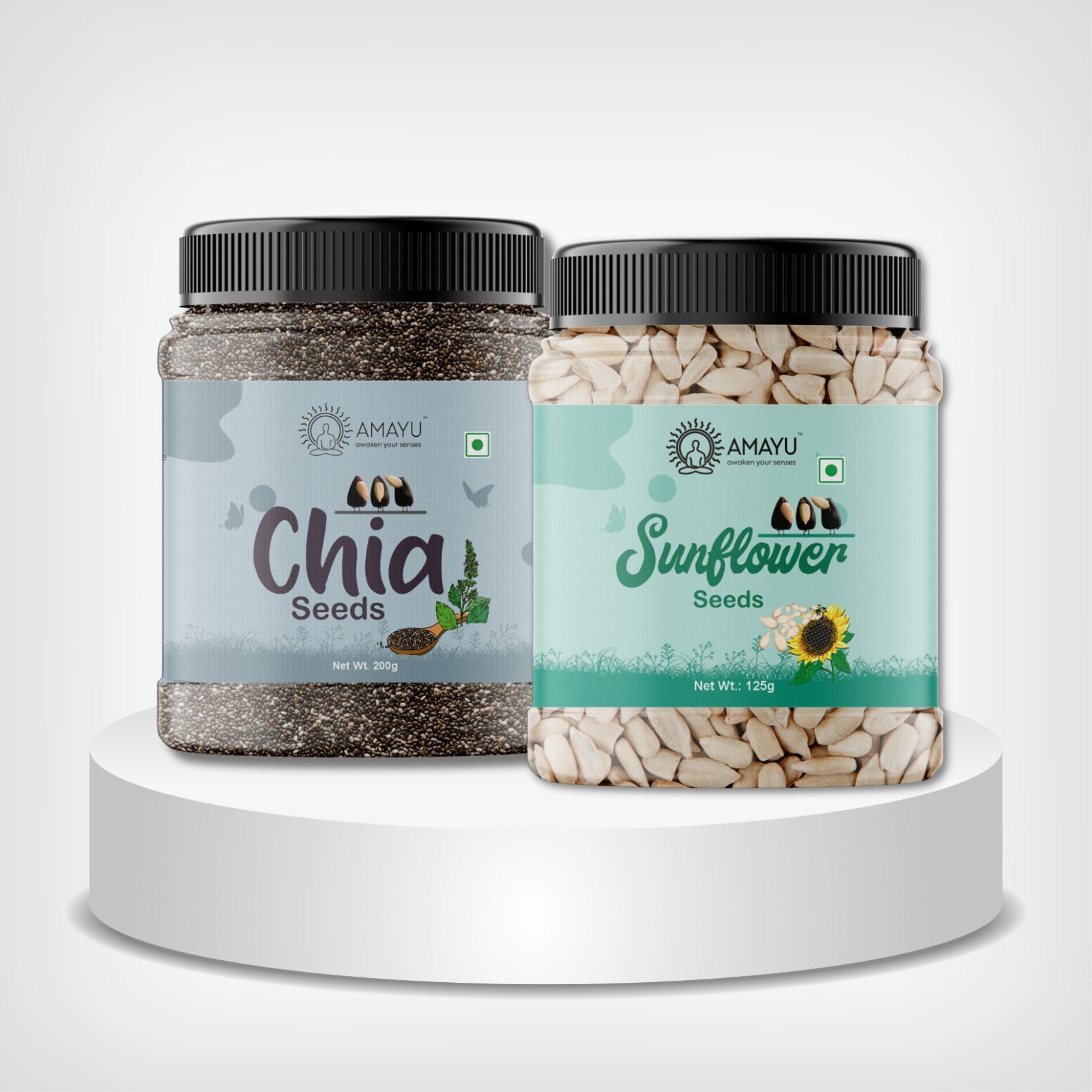 AMAYU Chia Seeds And Sunflower Seeds Combo