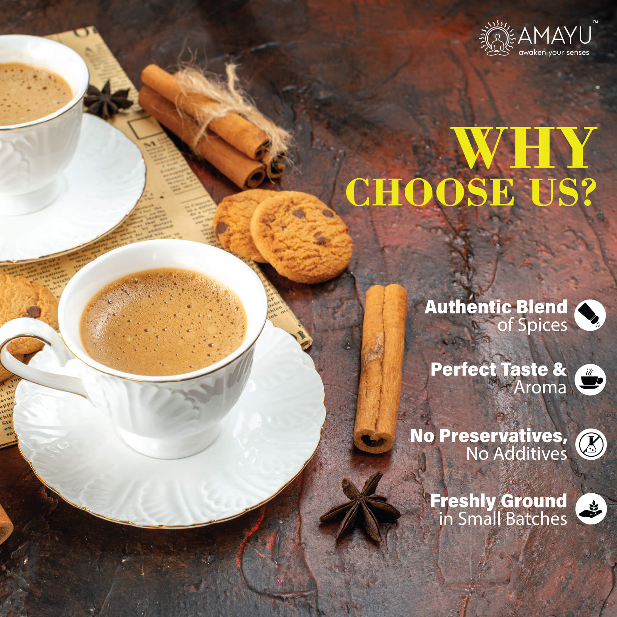 AMAYU Elaichi Chai Masala 100G