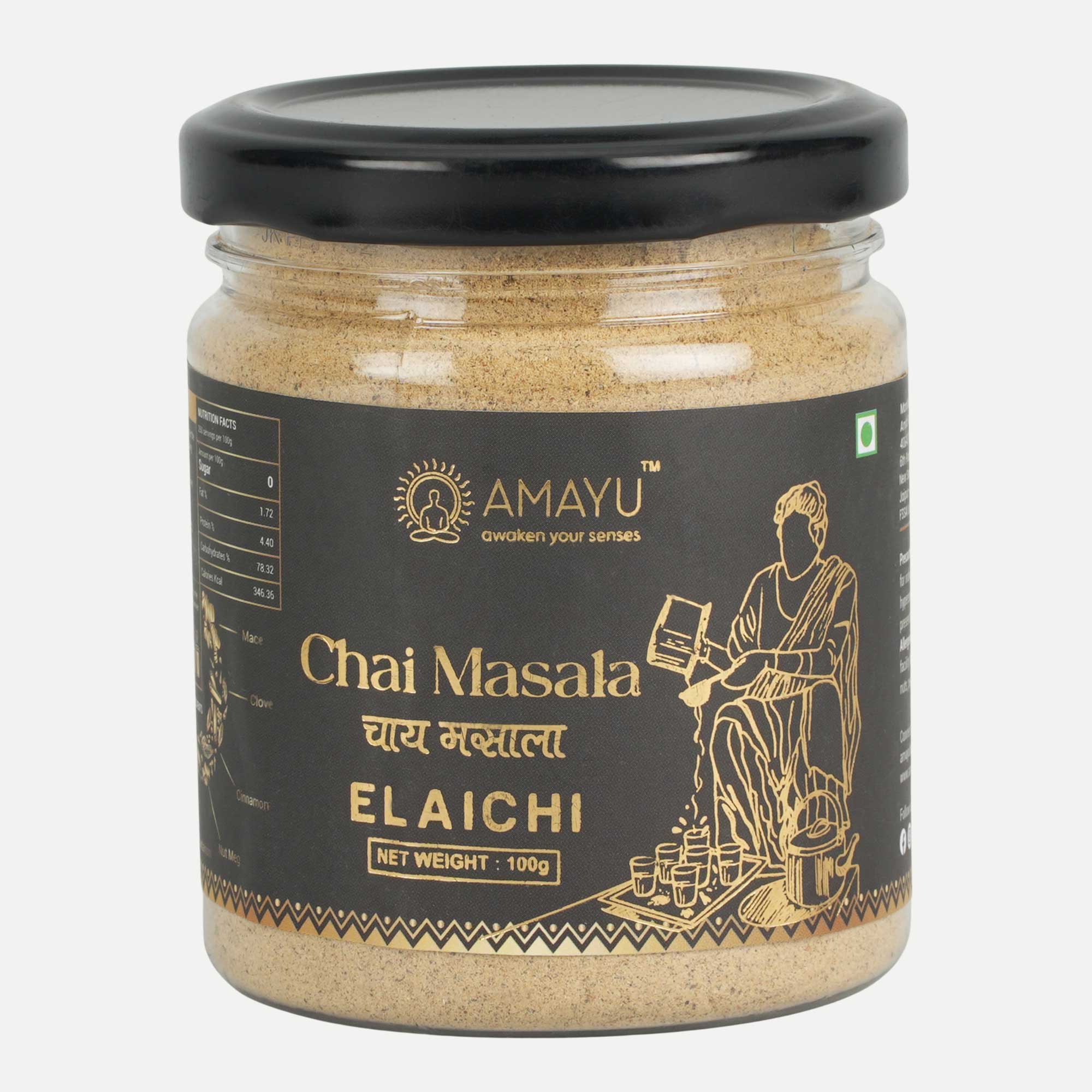 AMAYU Elaichi Chai Masala 100G