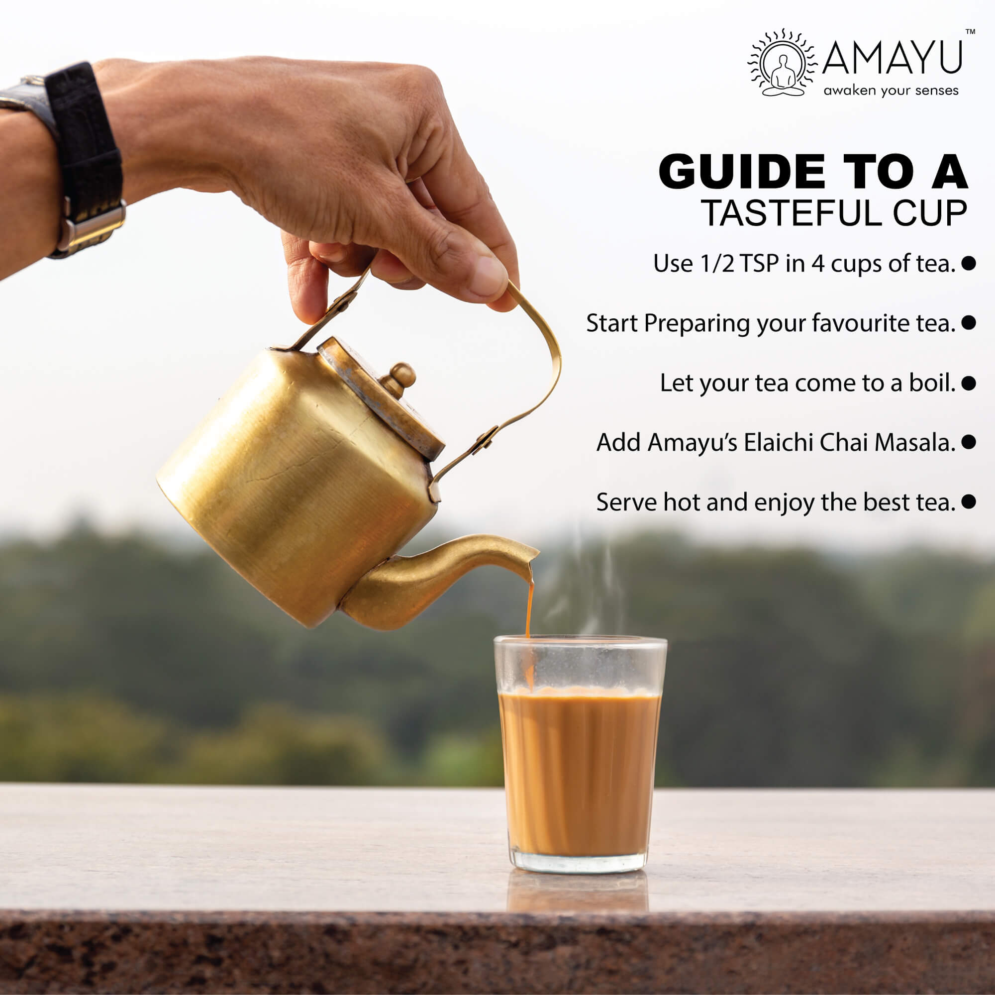 AMAYU Elaichi Chai Masala 100G